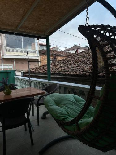 Balkón nebo terasa v ubytování Korca Central Apartment