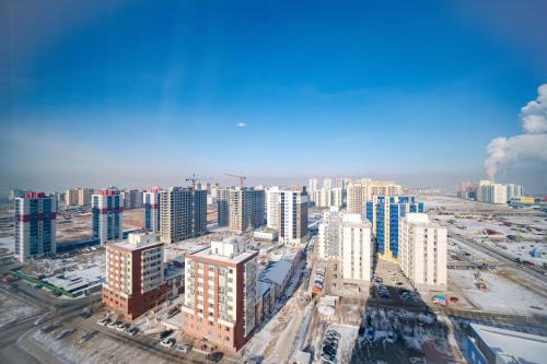 Nespecifikovaný výhled na destinaci Ulánbátar nebo výhled na město při pohledu z apartmánu