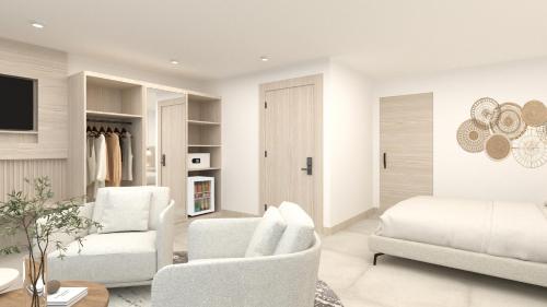 Una cocina o cocineta en The Beachfront Hotel Adult Only 16 Plus