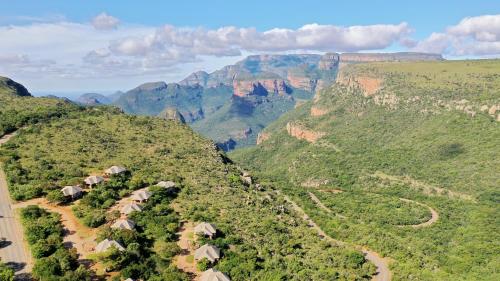 an aerial view of the grand canyon from the north rim at Blyde Canyon, A Forever Resort in Matibidi