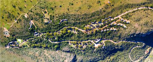 an aerial view of a mountain with cars on it at Blyde Canyon, A Forever Resort in Matibidi