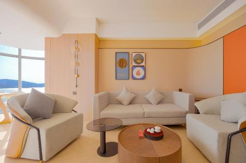 Χώρος καθιστικού στο Days Inn by Wyndham Shantou Jinping
