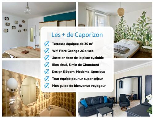 un collage de fotos de una habitación en Grande Maison-5 min de Chambord-3 chambres-Loire à vélo 100 m- 10 min de Blois, en Saint-Claude-de-Diray