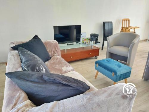 Χώρος καθιστικού στο L'Auberge Neuve
