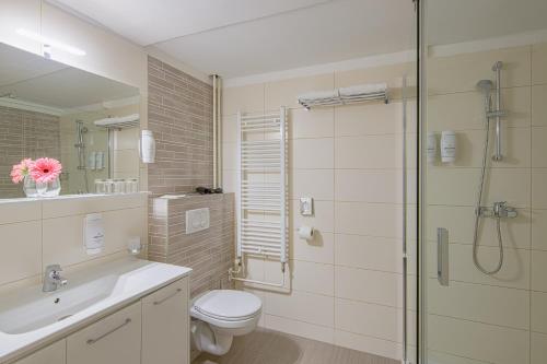 Koupelna v ubytování Hotel Omorika