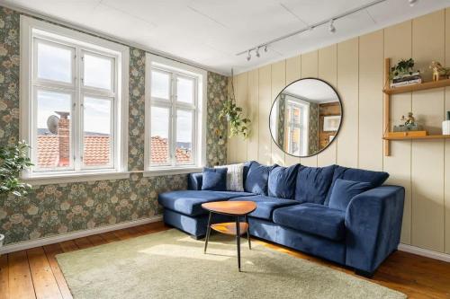 Ruang duduk di DINBNB Homes l 100 meters from Fløybanen l A rare city experience