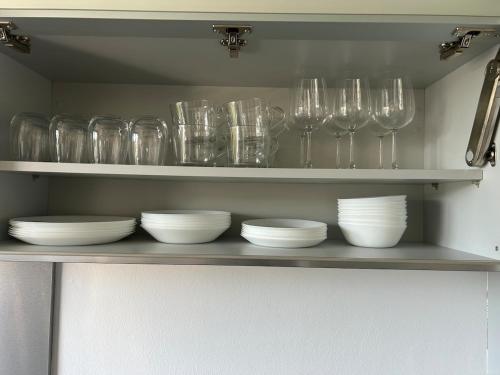 Kuchyň nebo kuchyňský kout v ubytování Sonnendurchflutetes Penthouse