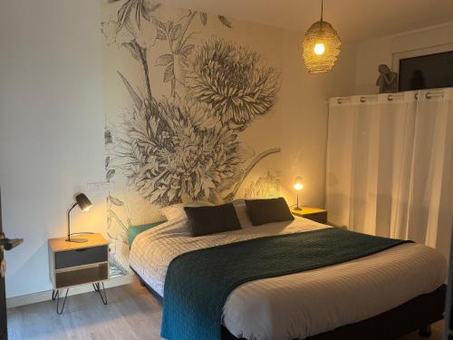 Postel nebo postele na pokoji v ubytování Gite O'Calme - 1 chambre - Terrasse