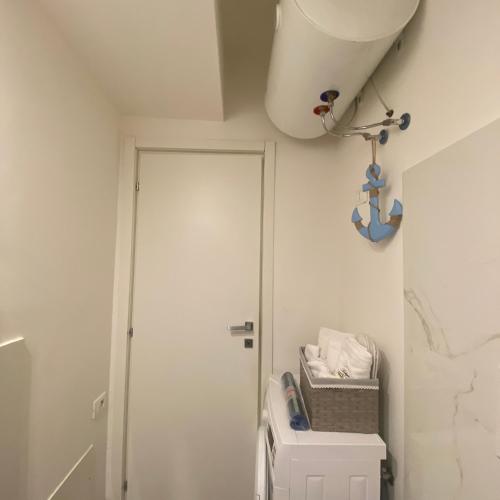 a bathroom with a shower and a toilet at Lalym in Rossano Stazione