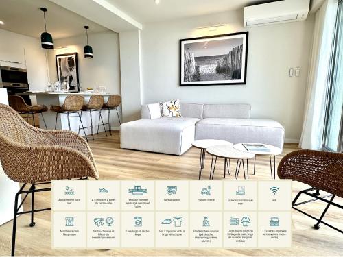 Appart Matisse face mer parking