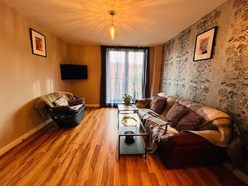 Posezení v ubytování Latitude Chinatown Central Apartment