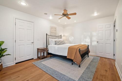 a bedroom with a bed and a ceiling fan at G2N - G2 North Vineyard in Paso Robles