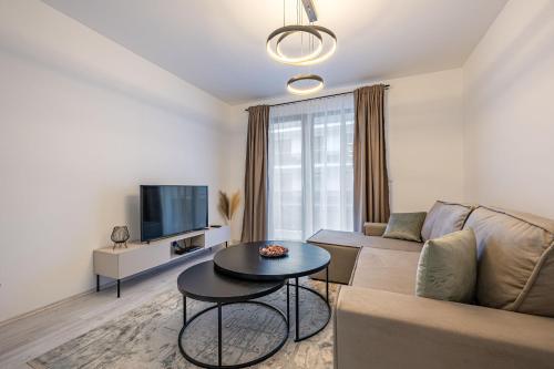 Μια τηλεόραση ή/και κέντρο ψυχαγωγίας στο Brand New Condo in a Green House