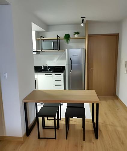Η κουζίνα ή μικρή κουζίνα στο Apartamento Moderno com Vista em Excelente Localização
