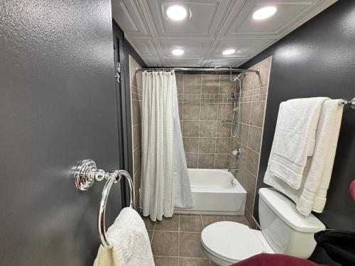 Ένα μπάνιο στο Downtown Studio with Full Kitchen and Bath
