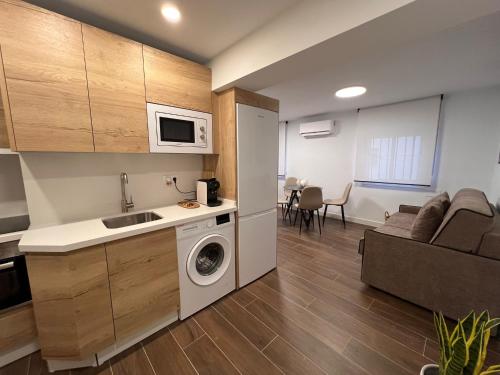 Η κουζίνα ή μικρή κουζίνα στο Apartamento Manzana