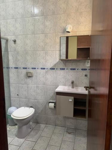 Koupelna v ubytování Uma casa aconchegante