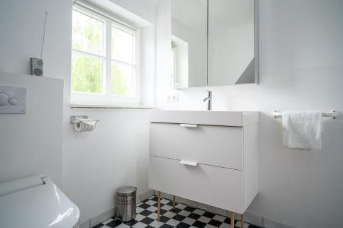 Salle de bains dans l'établissement FeHaus-Die-gruene-Tuer