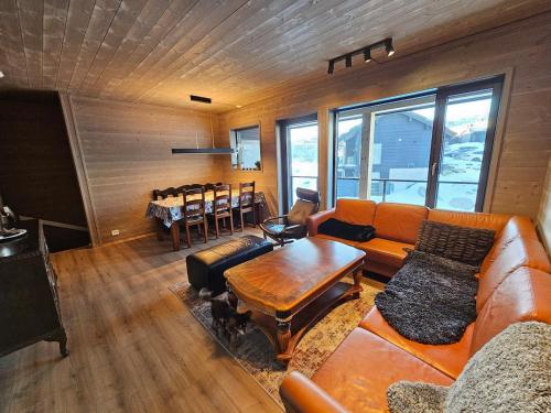 Χώρος καθιστικού στο Sirdal Tjørhom, inc 2 skilift passes for the whole stay, walking distance from ski slope