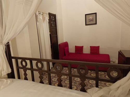 Ένα ή περισσότερα κρεβάτια σε δωμάτιο στο La Villa