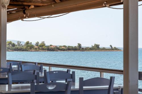 a view of the water from a cruise ship at Akrogiali in Kyparissia