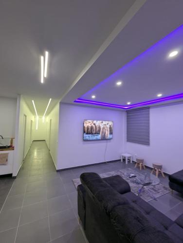 Posezení v ubytování Spacious and modern loft with Balneo space