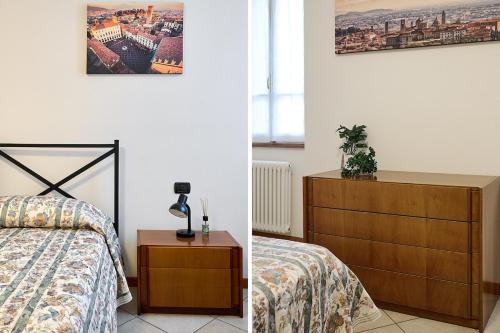 Ένα ή περισσότερα κρεβάτια σε δωμάτιο στο Suite Bergamo Centro-AC-Netflix