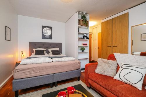 Postel nebo postele na pokoji v ubytování Unique Studio Central Helsinki