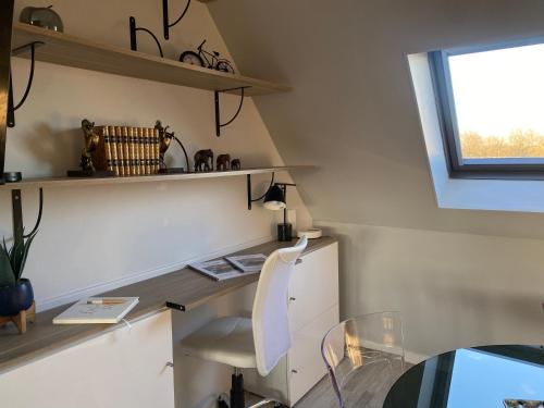 Ein Sitzbereich in der Unterkunft Magnifique studio de charme