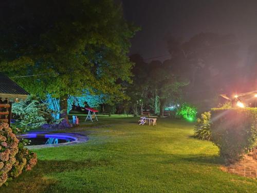 Taman di luar cabañas Los Pinares