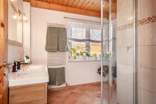 Koupelna v ubytování Ferienwohnung Meckenbeuren