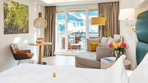 Posezení v ubytování DAS RONACHER Thermal Spa Hotel