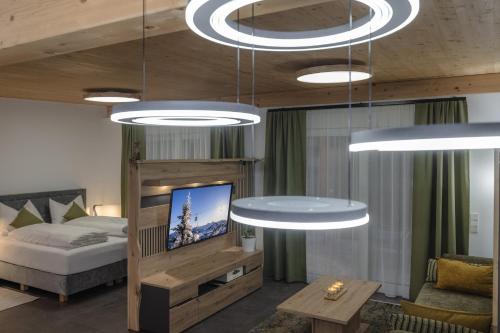 Postel nebo postele na pokoji v ubytování Alpen Studio ZweiZeit