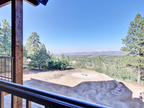 a view of a golf course from a porch at Elk Haven in Alton