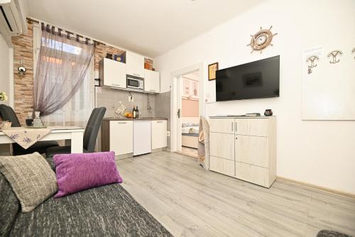 Apartments Posejdon & Neptunにあるテレビまたはエンターテインメントセンター