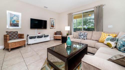 a living room with a couch and a tv at ACN4308 in Bemidji