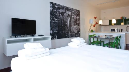 Katil atau katil-katil dalam bilik di Italianway-Naviglio Pavese