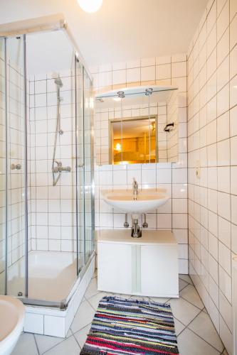 Ein Badezimmer in der Unterkunft Alpengasthof Paletti