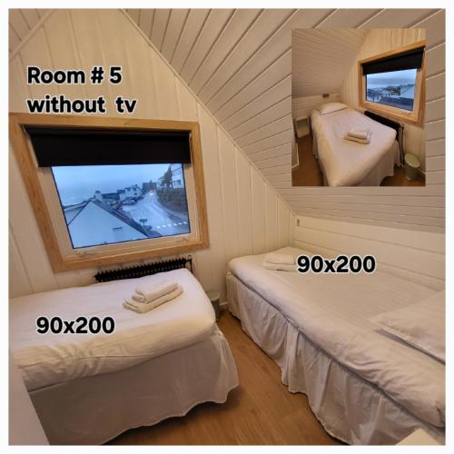 Letto o letti in una camera di Gullheyggjur Guesthouse tvøroyri