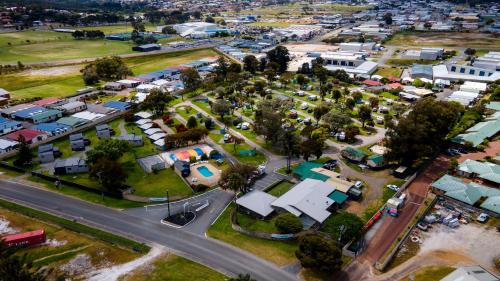 an aerial view of a small town with houses at Tasman Holiday Parks - Albany in Albany