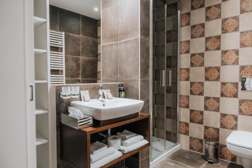 Ένα μπάνιο στο Hotel Château Gbeľany