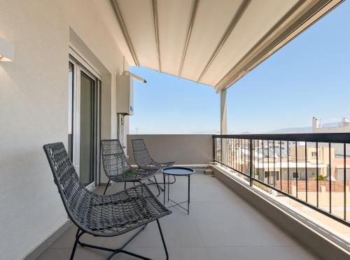 Acropolis view 2BD penthouse next to tram and port