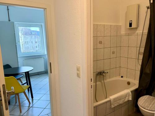 Koupelna v ubytování Hansaring Apartments in Neumünster - Viel Platz für Gruppen und Monteure