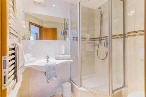 Koupelna v ubytování Hotel Gierer