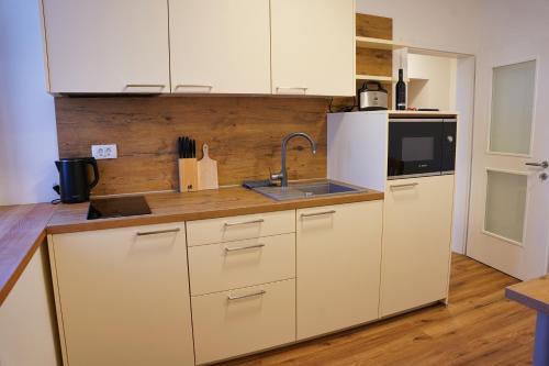 Dapur atau dapur kecil di Metropolitana's Zois Apartments