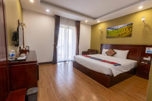 Katil atau katil-katil dalam bilik di Sapa Melody Hotel
