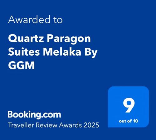 Et logo, certifikat, skilt eller en pris der bliver vist frem på The Quartz Residence Peaceful Suites By GGM - Melaka City Centre
