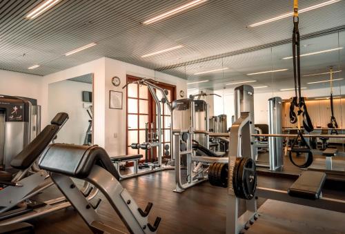 a gym with several treadmills and cardio equipment at Hotel Fasano Sao Paulo in Sao Paulo