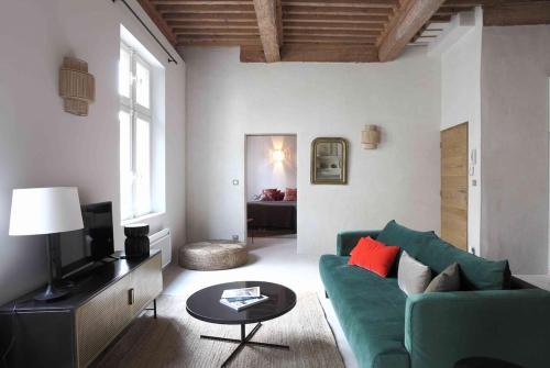 Χώρος καθιστικού στο Appartement de Caractère avec Cachet Unique à Uzès