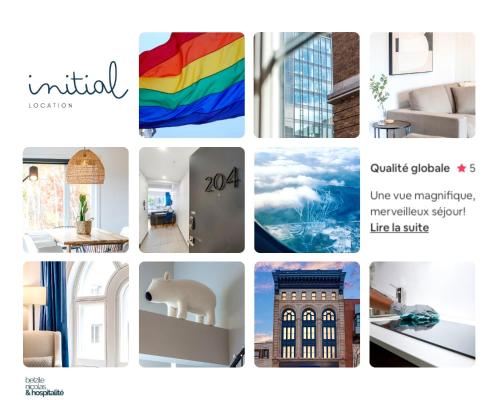 a collage of pictures with a rainbow at Initial / Natur / Chutes-Montmorency in Boischâtel